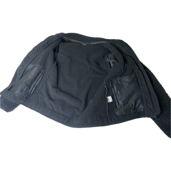 Vintage Kavu Deep Pile Fleece Jacket Women’s Medium Black | Bulky Sherpa Zip Up - Picture 6 of 10